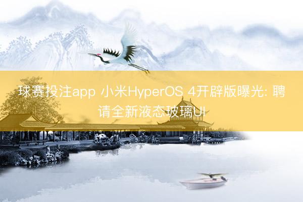 球赛投注app 小米HyperOS 4开辟版曝光: 聘请全新液态玻璃UI