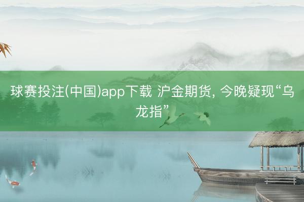 球赛投注(中国)app下载 沪金期货， 今晚疑现“乌龙指”