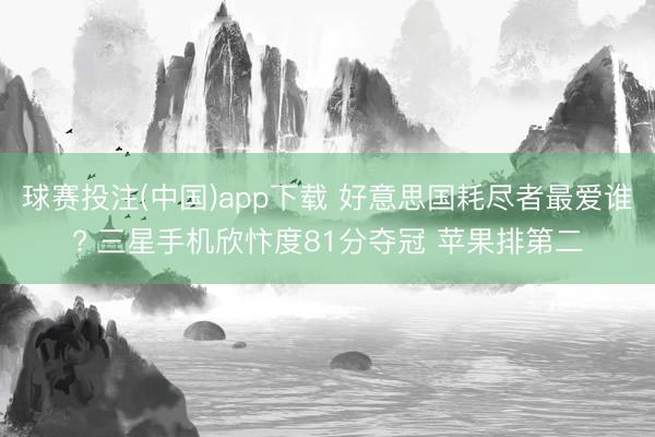 球赛投注(中国)app下载 好意思国耗尽者最爱谁? 三星手机欣忭度81分夺冠 苹果排第二