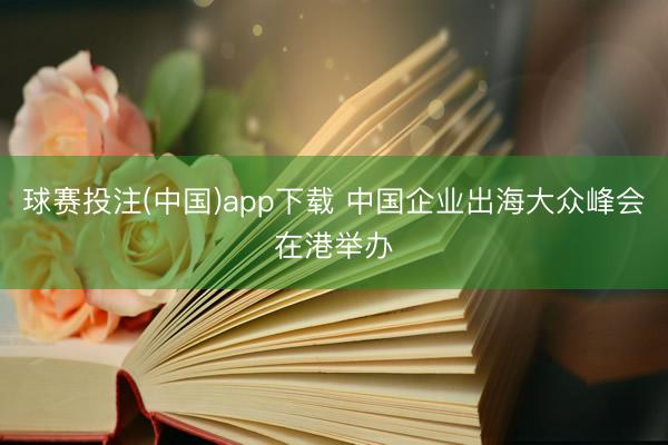 球赛投注(中国)app下载 中国企业出海大众峰会在港举办