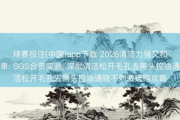球赛投注(中国)app下载 2026清洁力强又和煦的洗面奶TOP榜单: SGS合资实测， 深层清洁松开毛孔去黑头控油通晓不刺激选购攻略