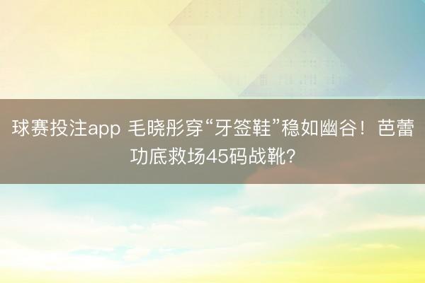 球赛投注app 毛晓彤穿“牙签鞋”稳如幽谷！芭蕾功底救场45码战靴？