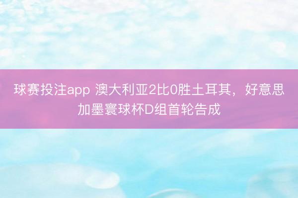球赛投注app 澳大利亚2比0胜土耳其，好意思加墨寰球杯D组首轮告成