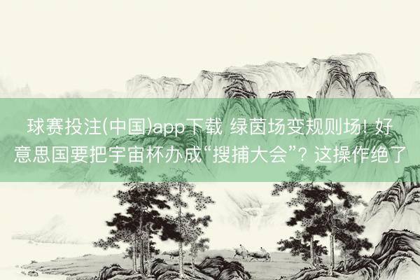 球赛投注(中国)app下载 绿茵场变规则场! 好意思国要把宇宙杯办成“搜捕大会”? 这操作绝了