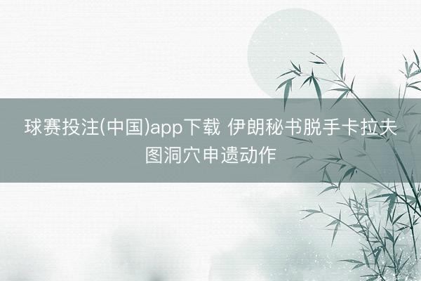球赛投注(中国)app下载 伊朗秘书脱手卡拉夫图洞穴申遗动作