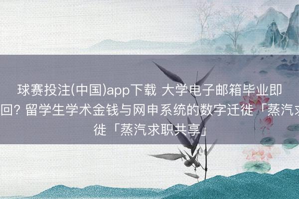 球赛投注(中国)app下载 大学电子邮箱毕业即被限期收回? 留学生学术金钱与网申系统的数字迁徙「蒸汽求职共享」